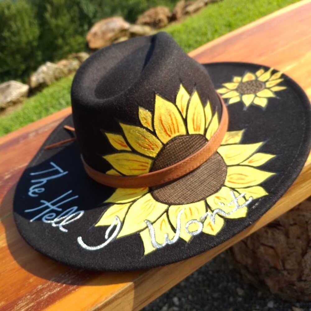 Ladies wide brim hat  One of a Kind